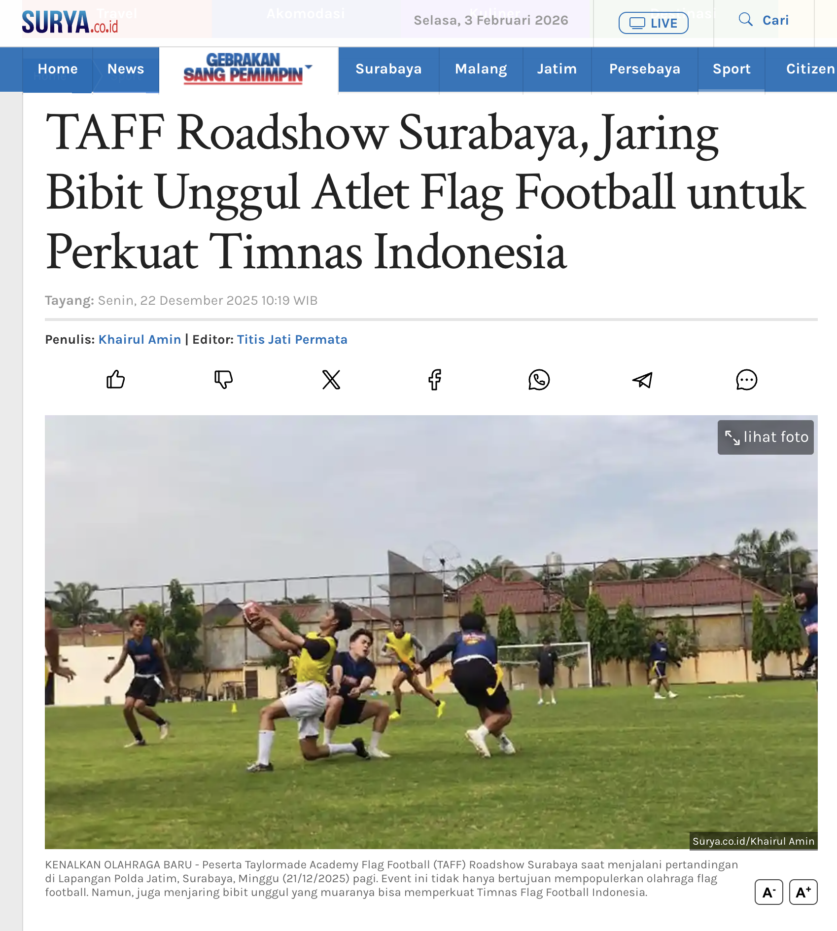 TAFF Roadshow Surabaya Tribune